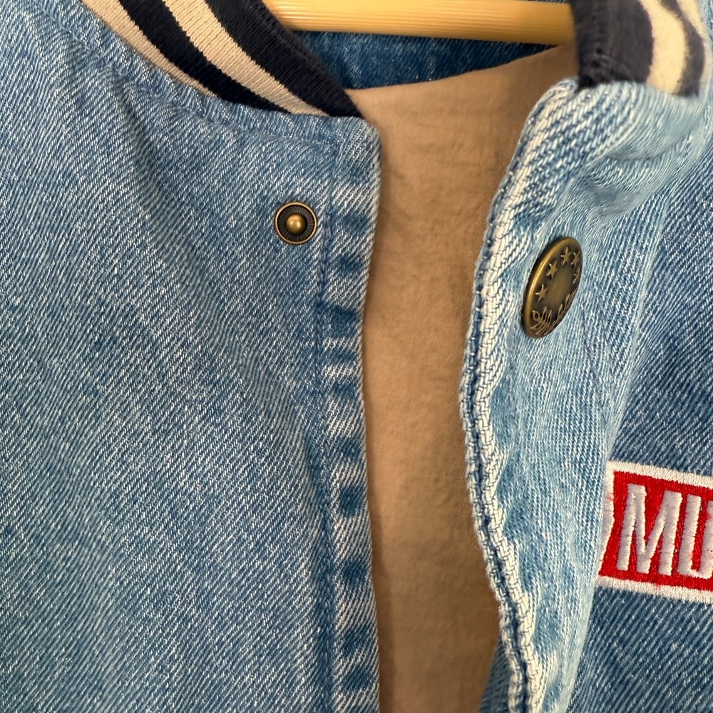 WB Multiversus‎ Denim Varsity Jacket Men Large Game Official Merch Gaming RARE - Picture 12 of 14